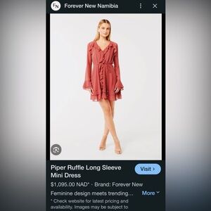 NWT EverNew size 12 Elegant Ruffled Dress in Dusty rose